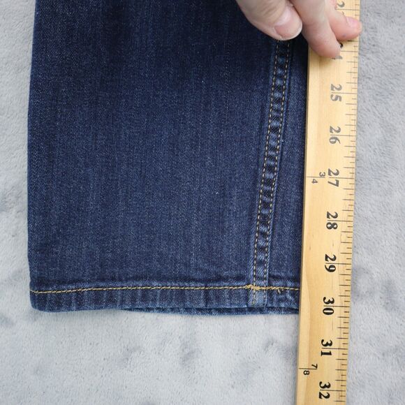 Liz Claiborne Pants Womens 12 Blue Denim Flat Front Classic Fit Straight Jeans - Picture 5 of 16